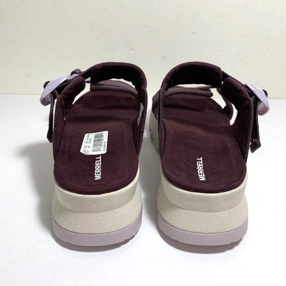 Merrell Alpine Cush Slide Sandals Sport Slip On Wedges Burgundy Size 11 NEW - Picture 4 of 7
